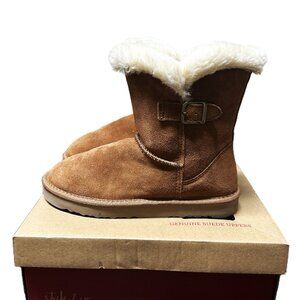 Style & Co chestnut suede boots in size 8.
